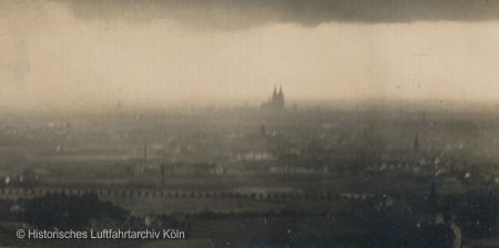 Luftbild von Kln aus Richtung der Fliegerstation Butzweilerhof aus dem Jahr 1915