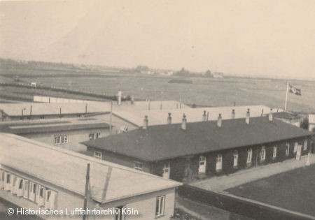 Der streng abgeschirmte Unterkunftsbereich fr den Angriff auf das belgische Fort Eben Emael.