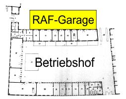 Lageplan der RAF-Garage am Betriebshof Flughafen Kln Butzweilerhof