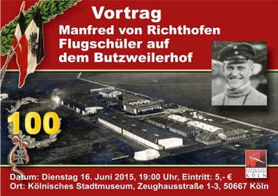 Vortrag: Manfred von Richthofen - Flugschler auf dem Butzweilerhof