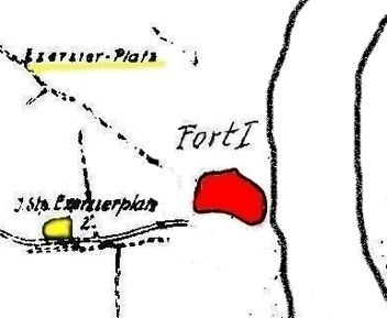 Lage von Fort I Niehl