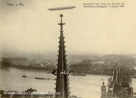 Zeppelin Z II über Köln-Deutz am 05.08.1909