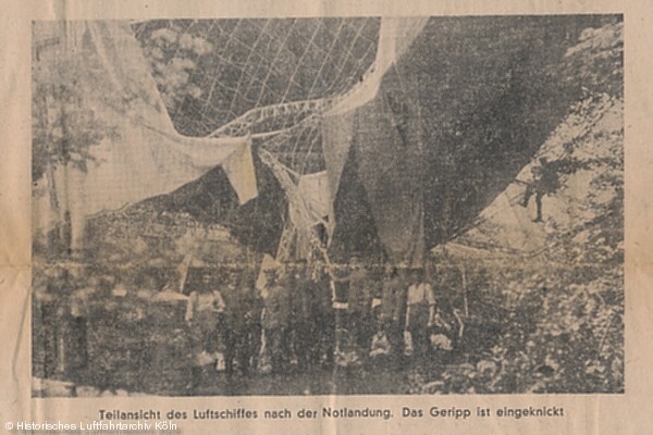 Strandung des Luftschiff Z VI "Cln" bei Walberberg in der Nhe von Bonn