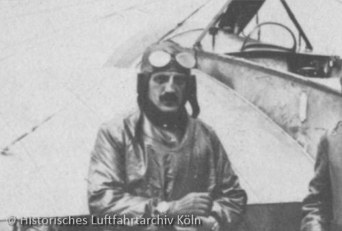 Der französische Aviateur Léon Letore auf dem Butzweilerhof