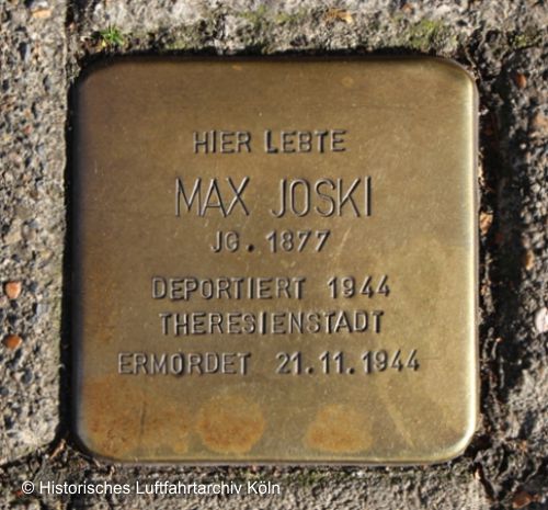 Stolperstein von Max Joski auf der Luxemburgerstr.