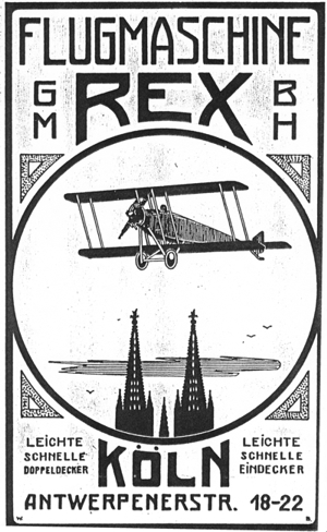 Flugmaschinen REX Werbung