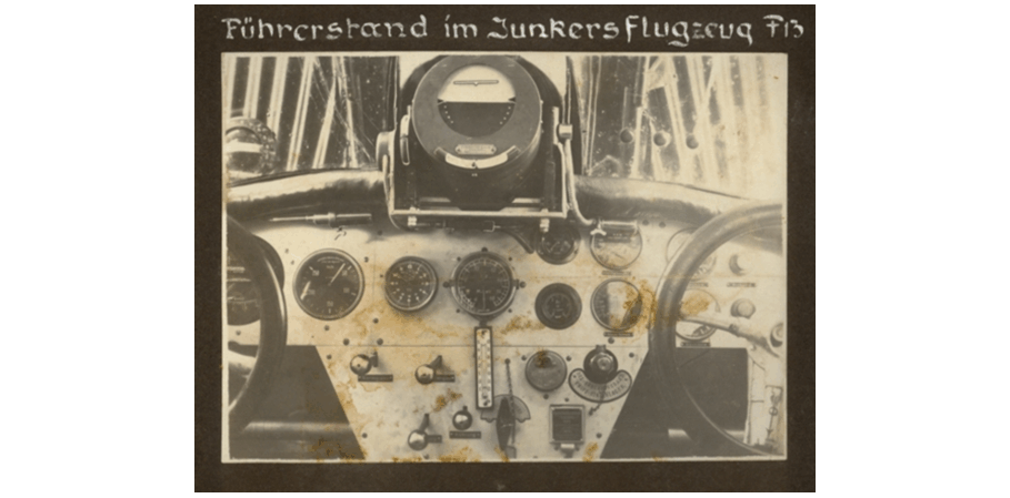 Cockpit einer Junkers F13 auf dem Flughafen Köln Butzweilerhof