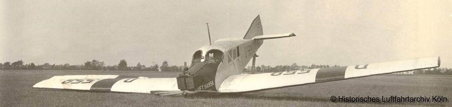 Bauchlandung einer Junkers F 13 - Flughafen Köln Butzweiler