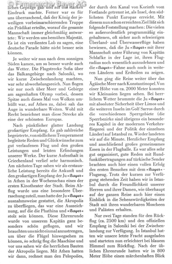 Die Bayer-Ju auf groer Fahrt ber Budapest, Bukarest, Sofia, Saloniki, Athen, Istanbul, Saloniki, Tirana, Venedig, Kln