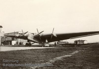 Flughafen Kln Butzweielrhof die Junkers G 38 vor der R-Halle