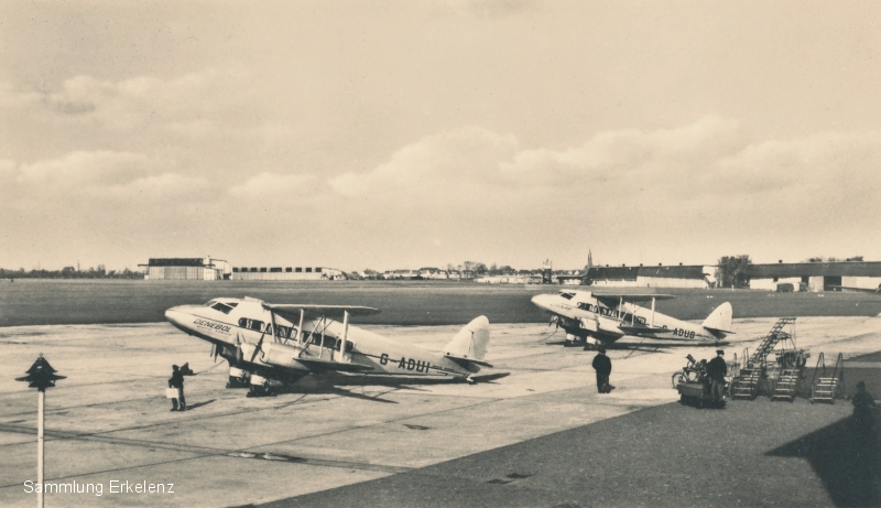 Sicht auf den alten Flughafen der Stadt Kln