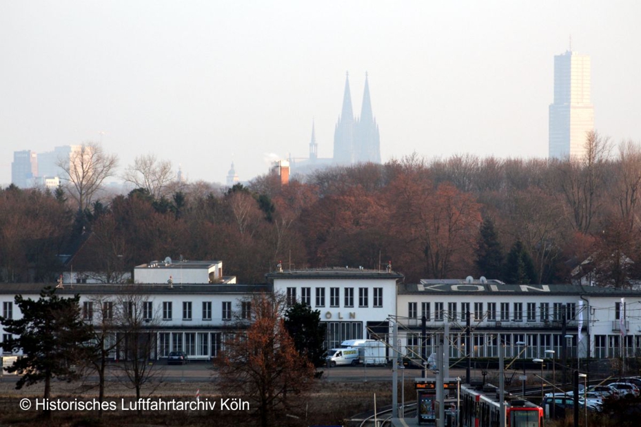 Sichtachse vom Flughafen Kln Butzweilerhof auf den Klner Dom