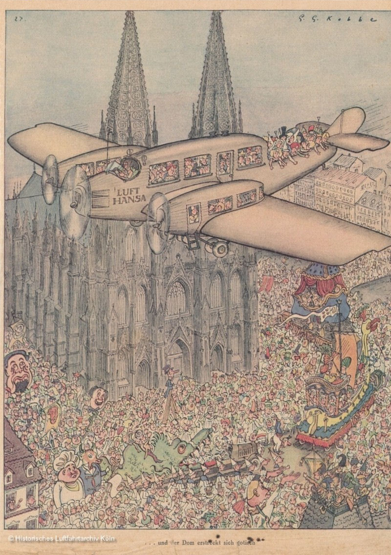 Mit dem Flugzeug zum Karneval nach Kln.