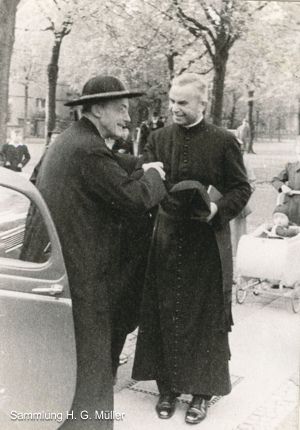 Kardinal Josef Frings und Pastor Jacob Clemens St. Engelbert Köln-Riehl
