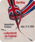 Plakette Sternflug zum Butzweilerhof zur Premiere des Kinofilms "Luftschlacht um England"