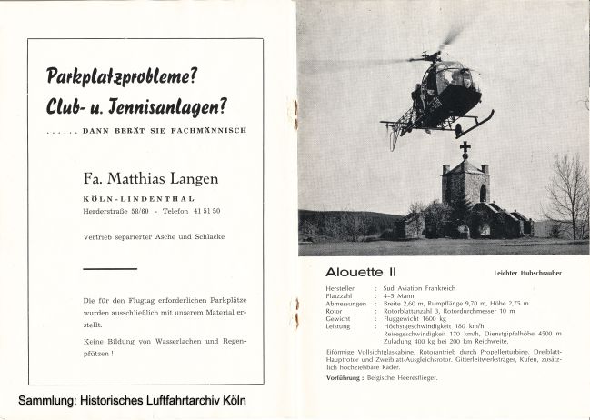 Programmheft des Groen internationalen Flugtages von 1968 auf dem Flugplatz Kln  Butzweilerhof