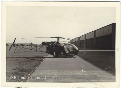 Eine Alouette II auf der Belgien Army Air Base Butzweilerhof