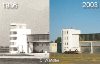 Glasaufbau Turm der Luftaufsicht Butzweilerhof