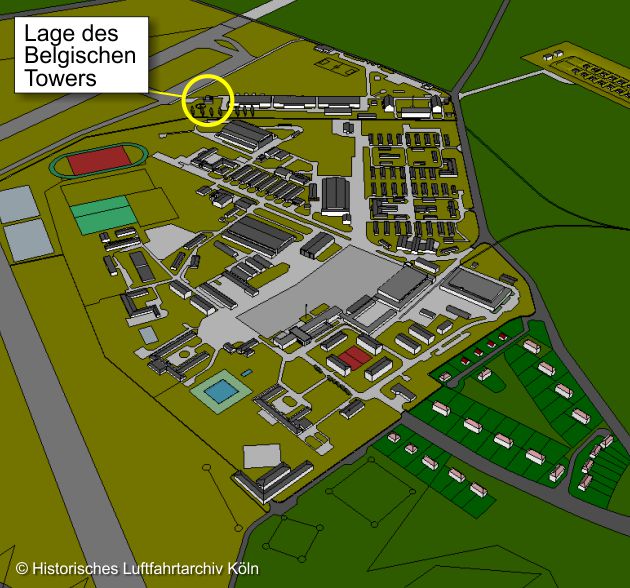Lageplan der militärischen Basis Butzweilerhof