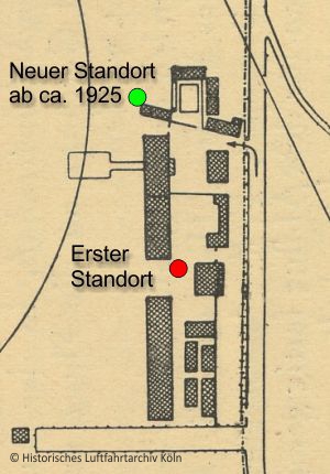 Der neue Standort des Verkehrsturm Flughafen Kln Butzweilerhof