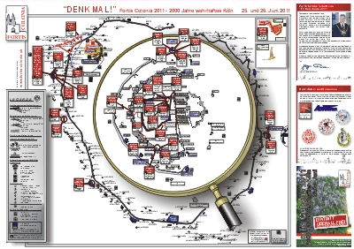 Festungskarte Fortis Colonia 2011 Stadtbefestigung Kln